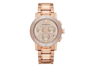 SOLD OUT BRAND NEW Burberry Swiss Chronograph Rose Gold Ion-Plated SS BU9703