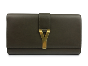 SOLD OUT YSL Yves Saint Laurent Leather Sac Ligne Y Clutch