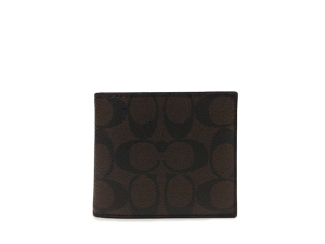 SOLD OUT BRAND NEW Coach Signature Mahogany Compact ID Wallet F74993