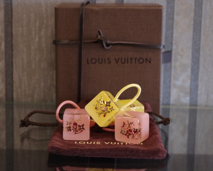 LouisVuitton Hair Cube Pink And Yellow
